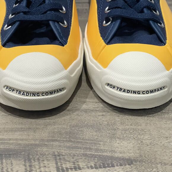 Converse Shoes Size 8 Mens Navy Yellow Pop Trading Jack Purcell Pro HighCompany - Picture 3 of 12